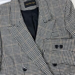 Vintage Giorgio Sant' Angelo Wool Womens 6 Blazer Jacket Houndstooth‎ Classic